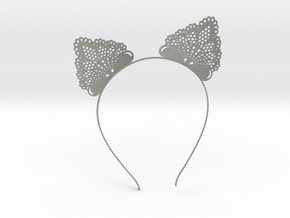 Cat Ears Headband - Type 1 - Neko Mimi  in Gray PA12