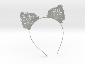 Cat Ears Headband - Type 1 - Neko Mimi Metal in Gray PA12