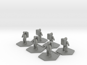 6pk Basic Astronaut hex base figures in Gray PA12