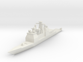 USS Bunker Hill CG-52 in White Natural Versatile Plastic: 1:1200