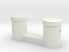 Sea Barge Heist fittings - bollard in White Natural Versatile Plastic