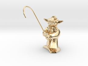 Goblin Child Santa Warrior  in 14k Gold Plated Brass