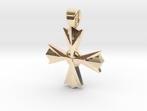 Cross [pendant] in 14k Gold Plated Brass