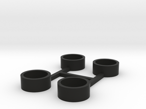4 x Reifen 19 Zoll in 1 87 in Black Premium Versatile Plastic: 1:87 - HO