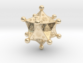 Roman Icosahedron in 14k Gold Plated Brass