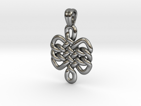 Triple knot [pendant] in Polished Silver
