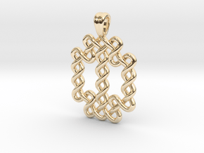 Large knot [pendant] in 14k Gold Plated Brass