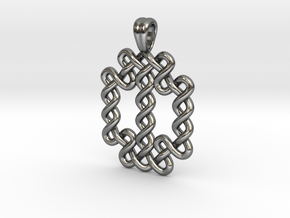 Large knot [pendant] in Polished Silver