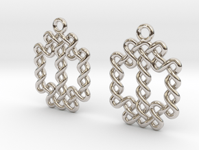 Large knot [earrings] in Platinum