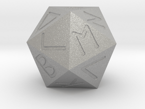 Greek 20 sided dice (d20) 25/30mm dice in Aluminum