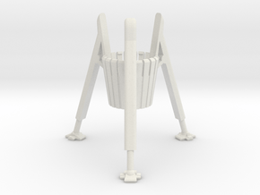 Moon Ship Stand for the 5" Moon Ship in White Natural Versatile Plastic