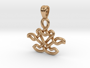 Zen attitude [pendant] in Polished Bronze
