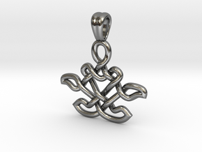 Zen attitude [pendant] in Polished Silver