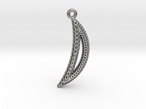 Pendant / Earring with Structures in Natural Silver