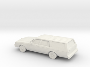 1/64 1988 Chevrolet Caprice Classic Station Wagon in White Natural Versatile Plastic