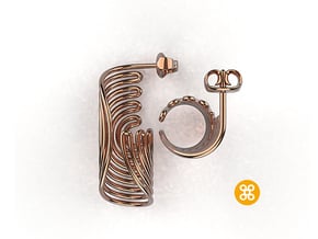 Tsakh Bold - Stud Earrings in 14k Rose Gold Plated Brass