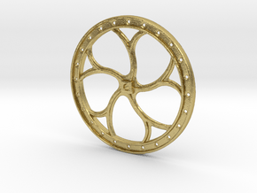 D&RGW BRAKE WHEEL - 7/8" Scale in Natural Brass