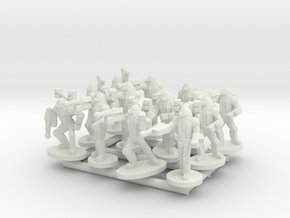 MG144-SV014 Soviet Remnant Power Troops (12) in White Natural Versatile Plastic