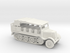 1/100 Famo Sdkfz. 9 Artillery version in White Natural Versatile Plastic