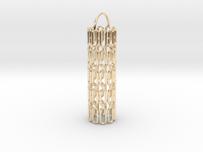 Pendant / Earring with Structures  in 14K Yellow Gold