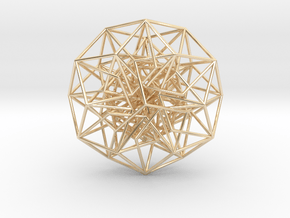6D Cube in its Toroidal form - 50x1mm - 64 vertex in 14K Yellow Gold