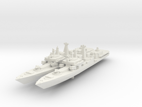 Udaloy II Destroyer in White Natural Versatile Plastic: 1:2400