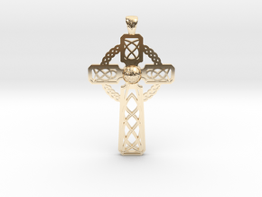 Celtic Cross in 14k Gold Plated Brass