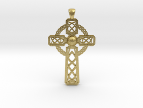 Celtic Cross in Natural Brass