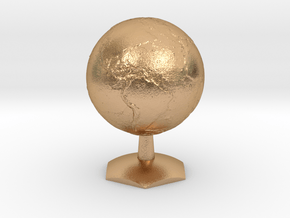 Earth on Hex Stand in Natural Bronze