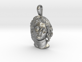 ALEXANDER THE GREAT as Helios pendant, petite in Natural Silver