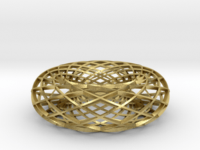 Twisted strip torus,large in Natural Brass