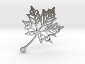 Maple Leaf Earring in Natural Silver