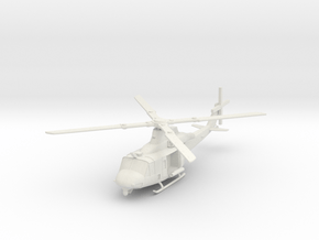 Bell UH-1Y Venom Helicopter in White Natural Versatile Plastic: 1:144