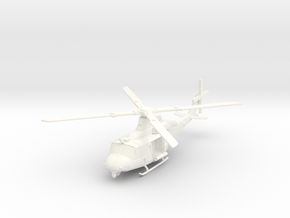 Bell UH-1Y Venom Helicopter in White Premium Versatile Plastic: 1:144
