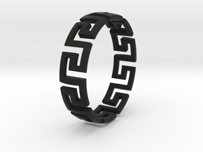 Meander Bracelet | Size 8.3 Inch in Black Smooth PA12