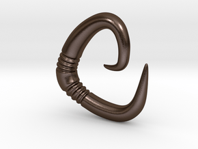 Regi's 4mm Horn in Polished Bronze Steel: 6mm