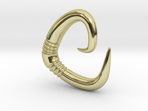 Regi's 4mm Horn in 18k Gold Plated Brass: 6mm