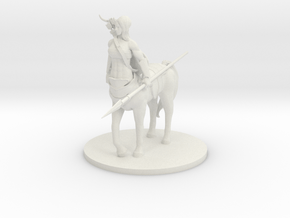 Centaur Female Lancer in White Natural Versatile Plastic