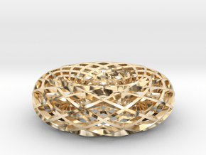 Torus of 12 strips in 14k Gold Plated Brass