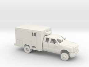 1/87 2011-16 Ford F Series Ext Cab Ambulance Kit in White Natural Versatile Plastic