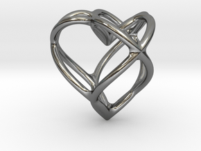 CELTIC HEART in Polished Silver
