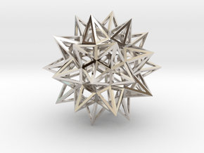 Stellated Truncated Icosahedron (cast metals) in Platinum