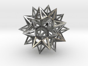 Stellated Truncated Icosahedron (cast metals) in Natural Silver