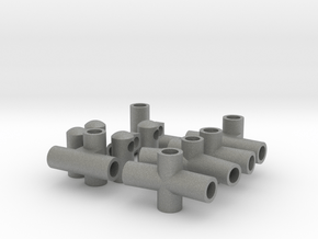 Kite connector kit for 8mm dowels in Gray PA12