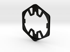 Beyblade six wide weight disk in Matte Black Steel