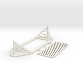Cattle Guard - 00 scale (1:76) in White Natural Versatile Plastic: 1:76 - OO