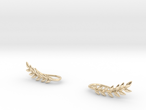 Laurel Crown ear climber in 14K Yellow Gold