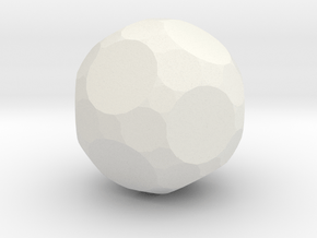 09. Truncated Truncated Icosidodecahedron - 1in in White Natural Versatile Plastic
