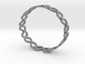 Metaverse bracelet in Gray PA12: Medium