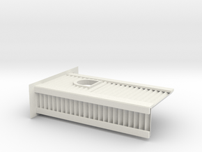 HO Scale Stair Cover for Fire House in White Natural Versatile Plastic